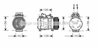 AVA QUALITY COOLING msk057 -  Компрессор, кондиционер